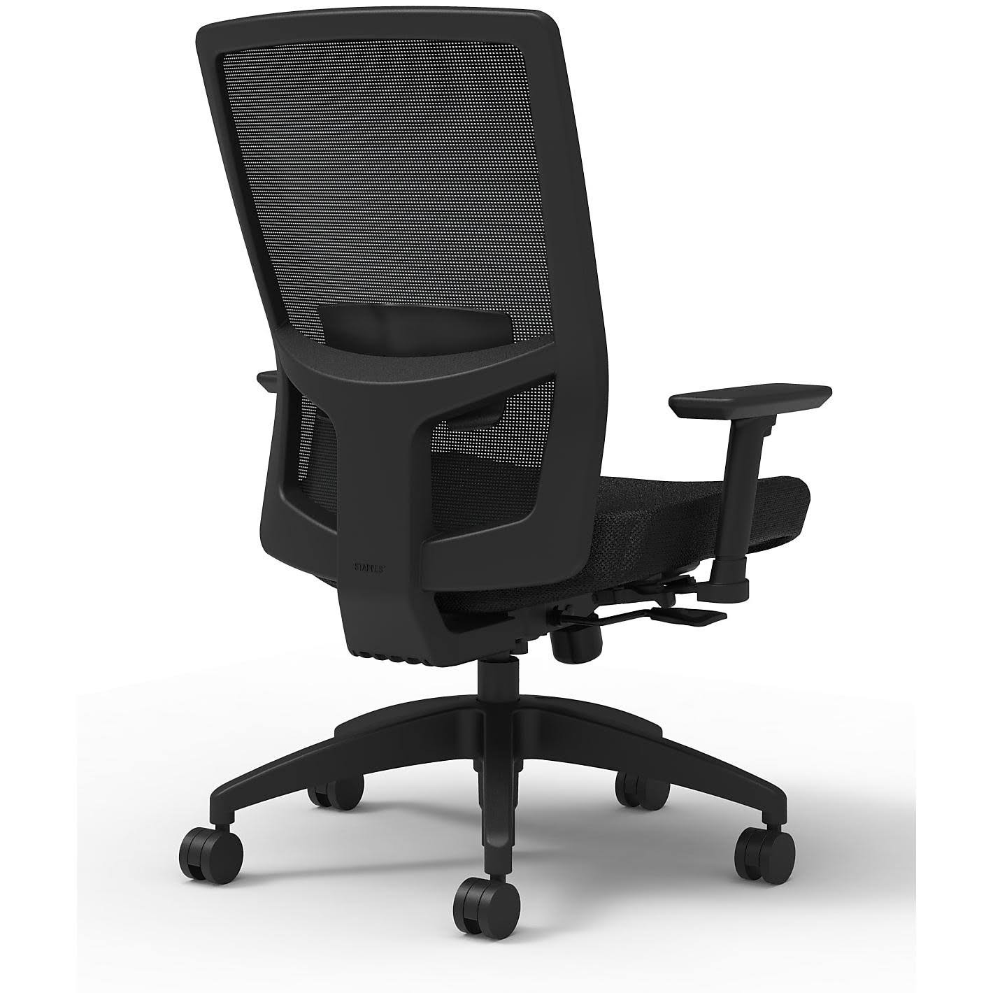 Fabric Task Chair Black Adjustable Lumbar 2D Arms T34209
