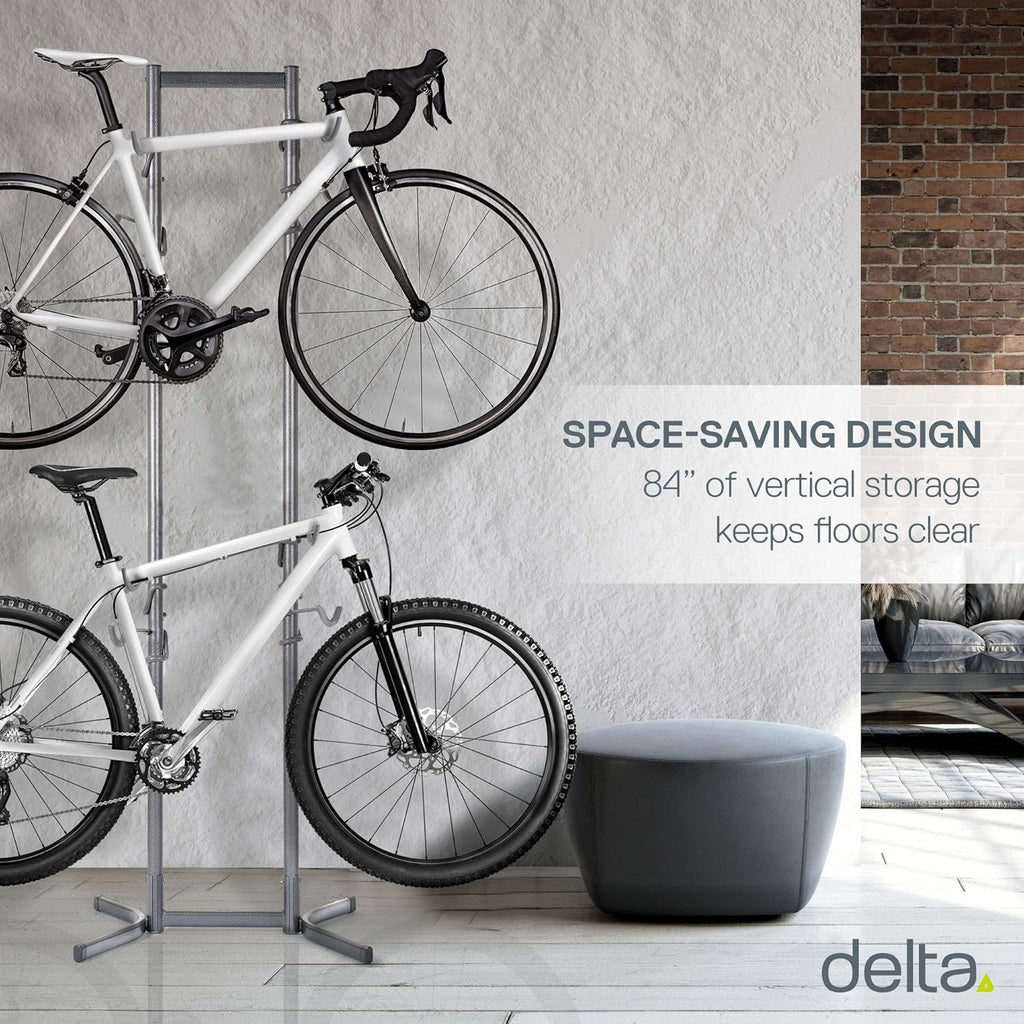 4 Bike Storage Rack, Freestanding Wall Bike Rack, Holds Up to 160 lbs E646452
