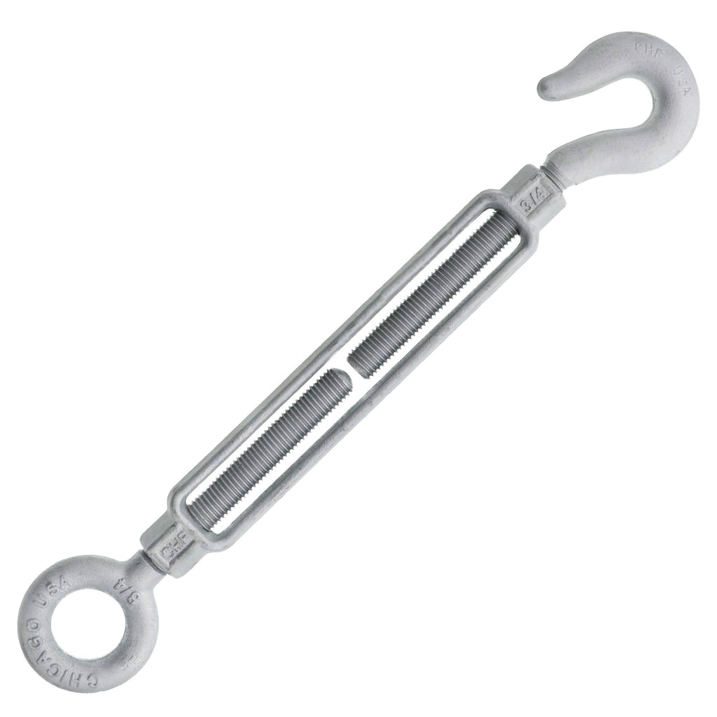 3/4 x 9 Hot Dip Galvanized Hook x Eye Turnbuckle X737049
