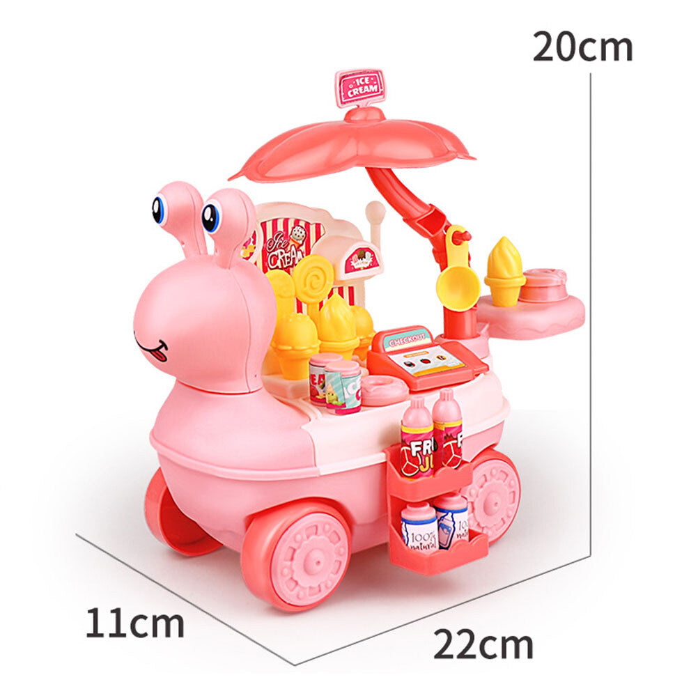 Mini Cartoon Ice Cream Truck Toy with Music Lighting D834757