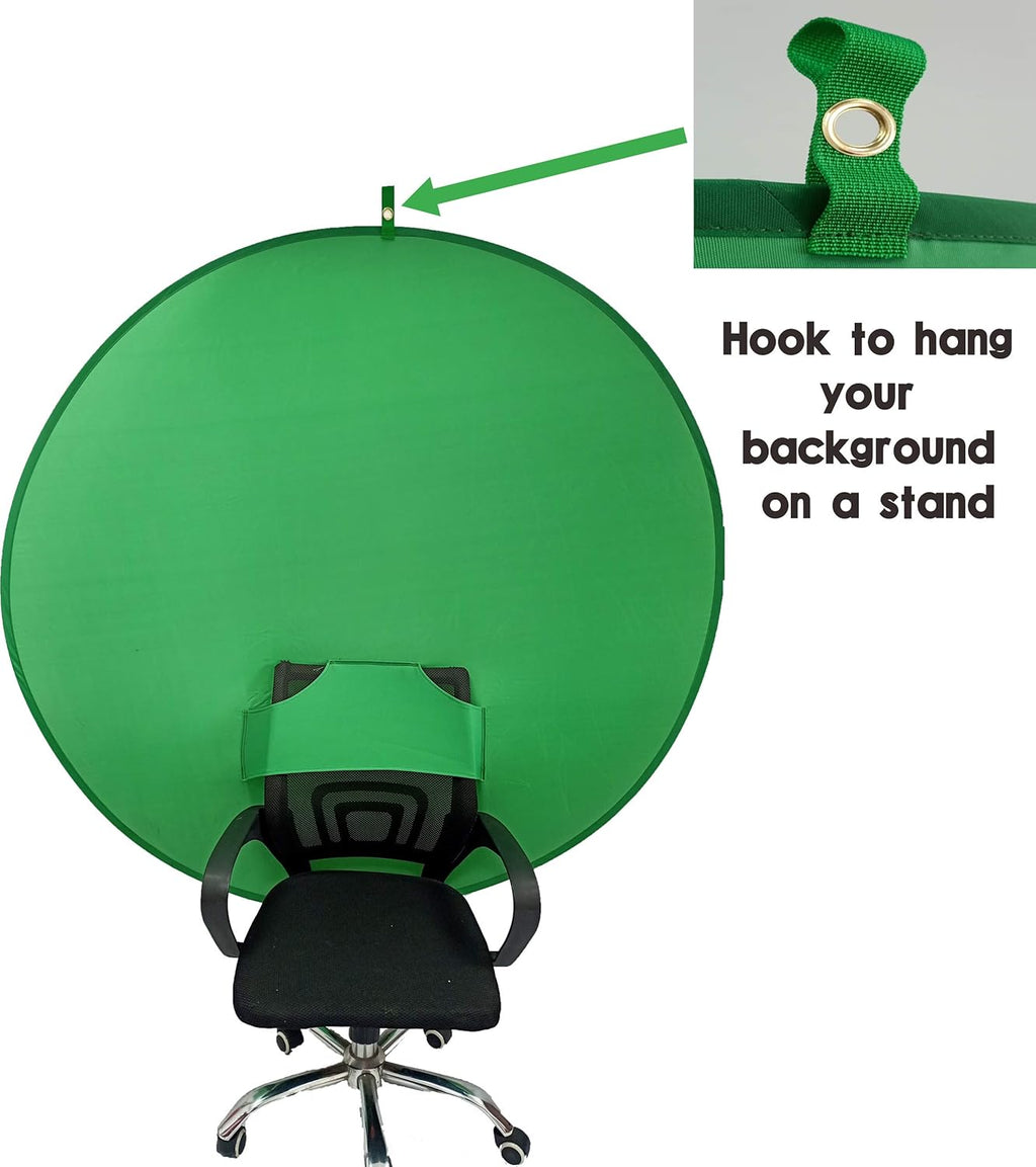 Collapsible Portable Webcam Background Chroma Key Green (58in×58in) W934009