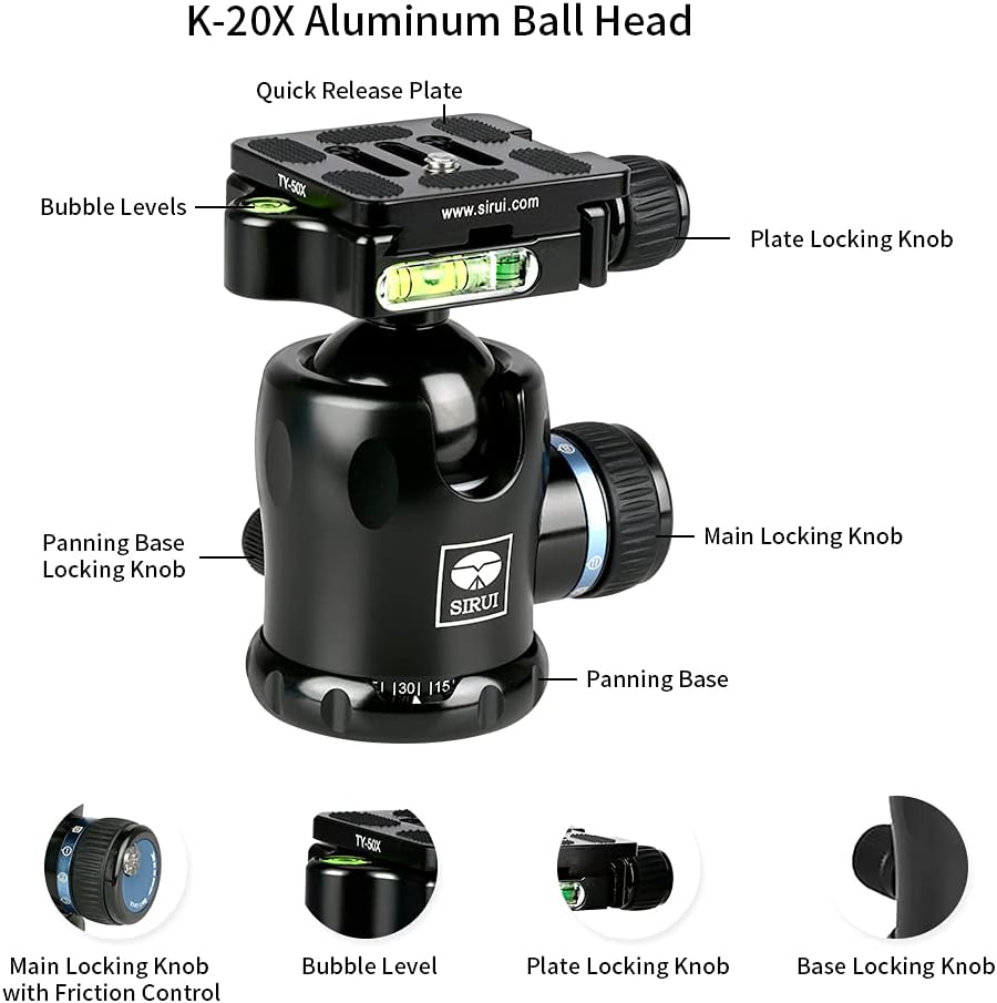 Carbon Fiber Tripod with K20X Head Quick Release Plate J81135