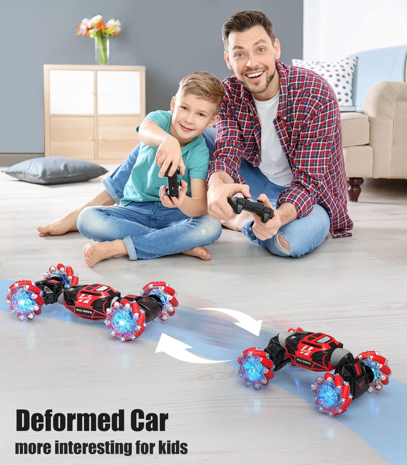 4WD Remote Control Stunt Car with 2 Rechargeable Batteries D294
