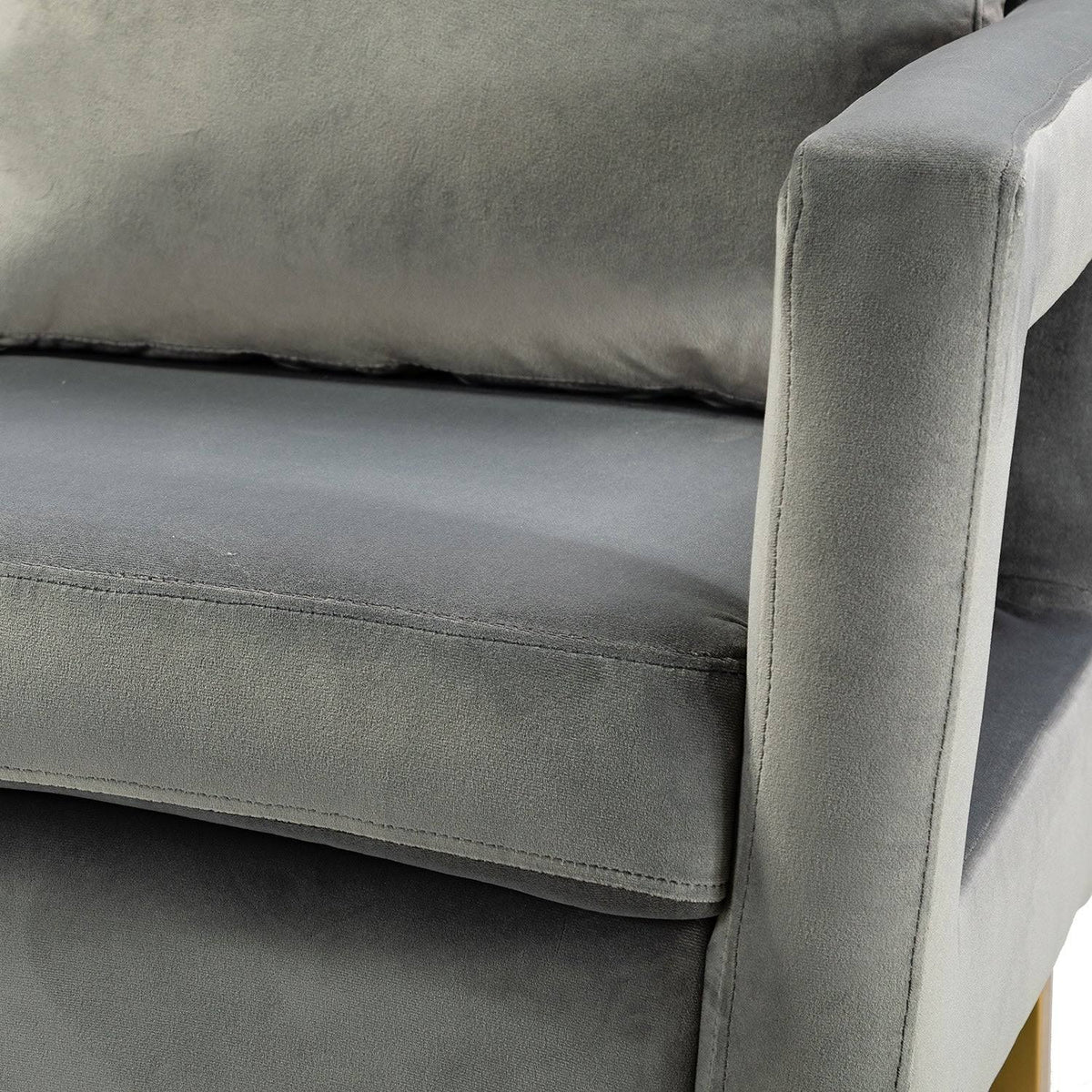 Green 50x22 Loveseat with Gold Metal Legs B374