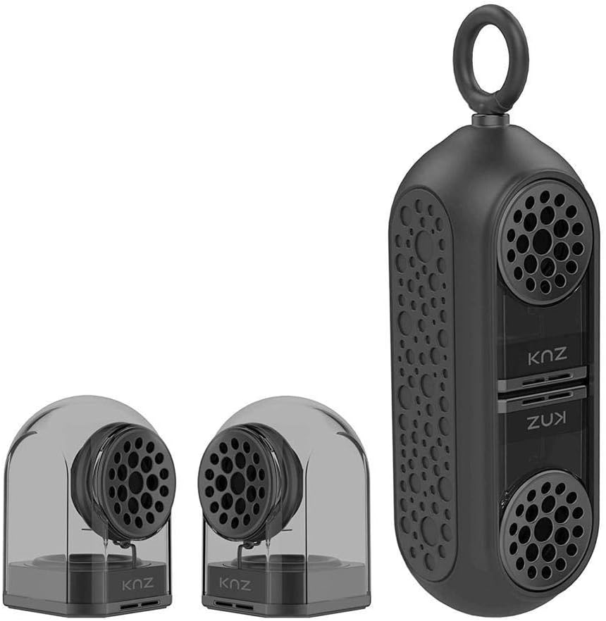 Portable Bluetooth True Wireless Speakers with Magnetic Connectable Base, Gray F835810