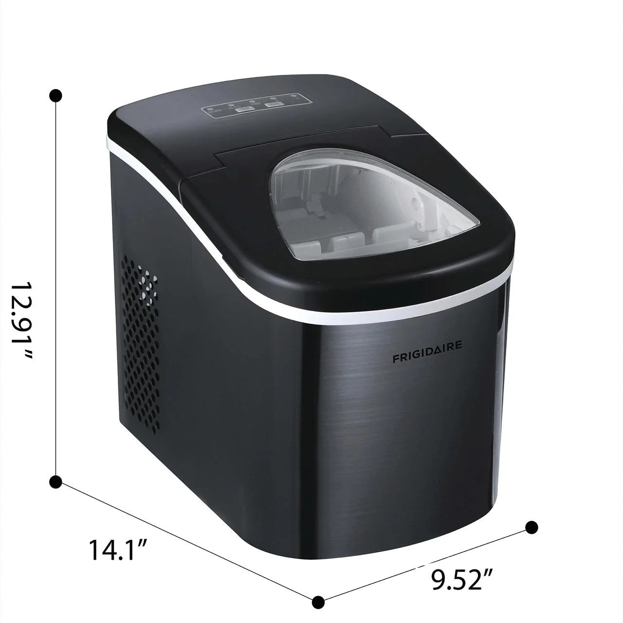 Black Stainless Steel Portable Ice Maker C546914