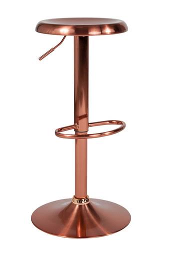 Adjustable Height Retro Barstool in Rose Gold Finish D76316