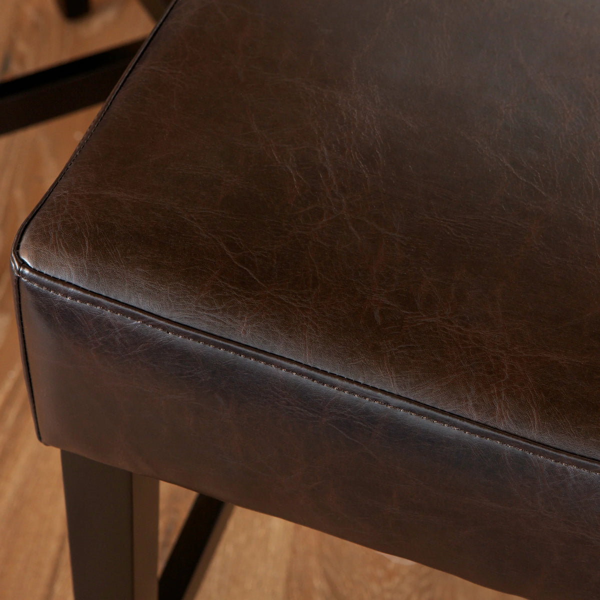 Brown Leather Counterstools (Set of 2) Y197921