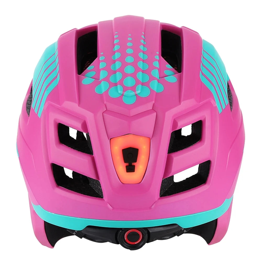 Kid Bike Full Face Helmet with Taillight and Detachable Chin Guard V1932