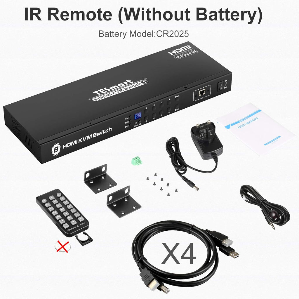 8 Port HDMI KVM Switch with Rackmount Y33756