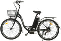26" 350W Electric Cruiser Bike with Basket Shimano 7 Speed Removable 36V 10AH Lithium Battery B191