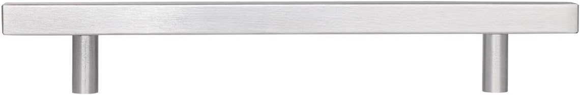 Silver Brushed Nickel 5 Pack Cabinet Pulls 224mm Total Length I3215