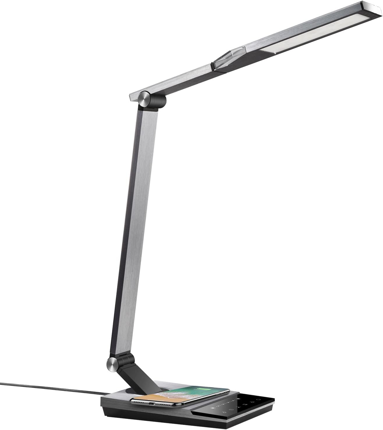 Metal LED Desk Lamp with Fast Wireless Charger, 5V/2A USB Port, Touch Control Q596349
