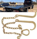 5/16 x 10 FT Grade 70 Tow Chain with 15 J Hook and T Hook Mini J Hook, Pack of 2 V3537