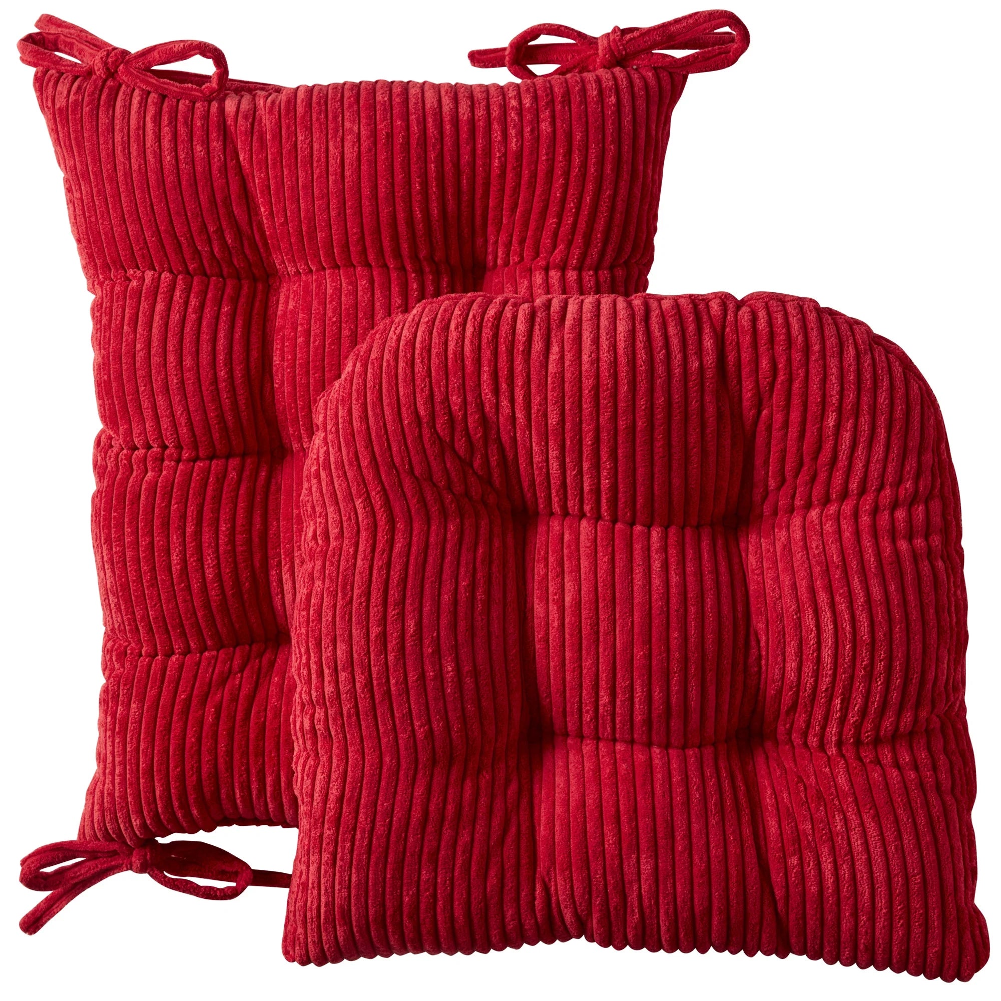 Red Velvet Rocking Chair Cushion Set O44610