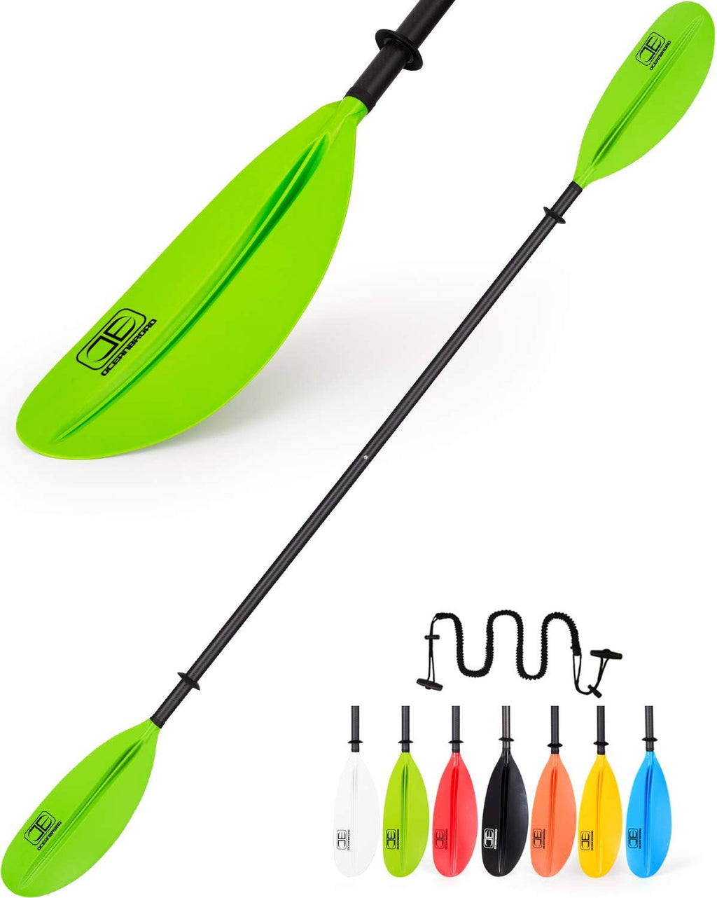 Carbon Shaft Kayak Paddle with Leash, Pack of 2 A247014