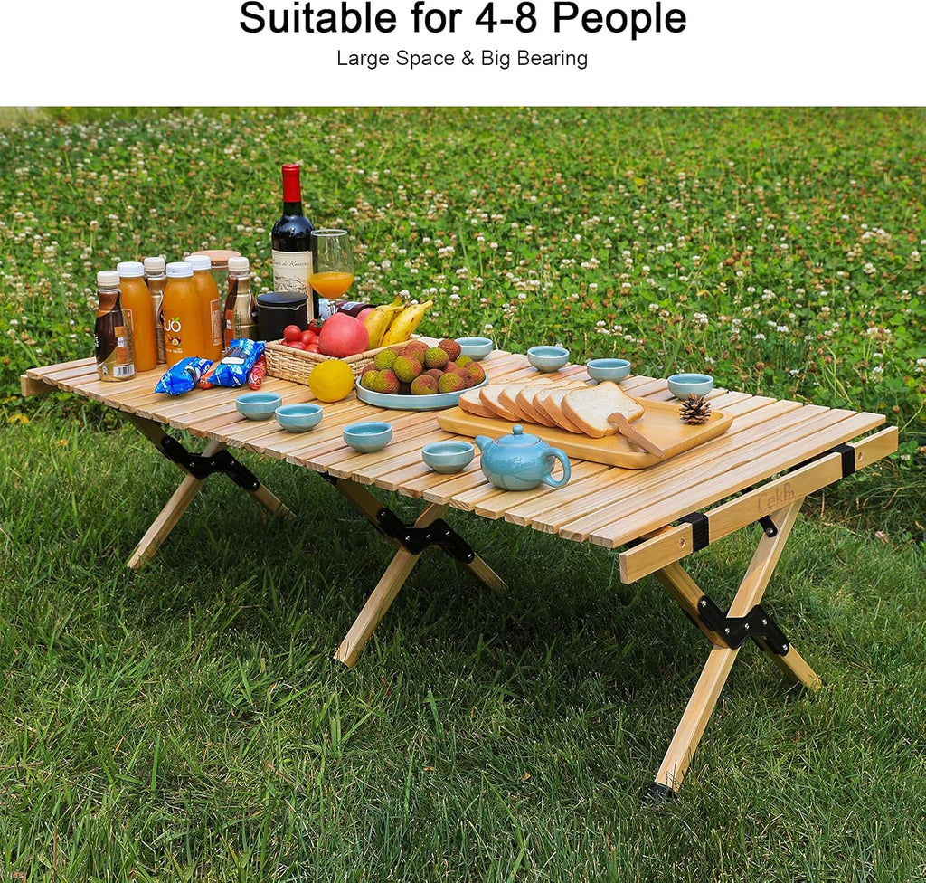 Portable Wooden Folding Picnic Table with Carry Bag E798