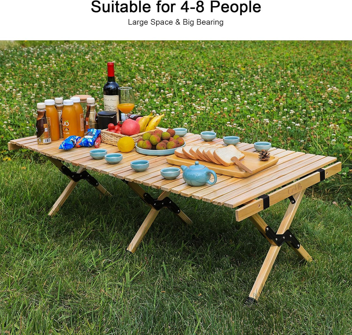 Portable Wooden Folding Picnic Table with Carry Bag E798