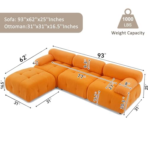 Beige Corduroy Modular Sectional Sofa G5644