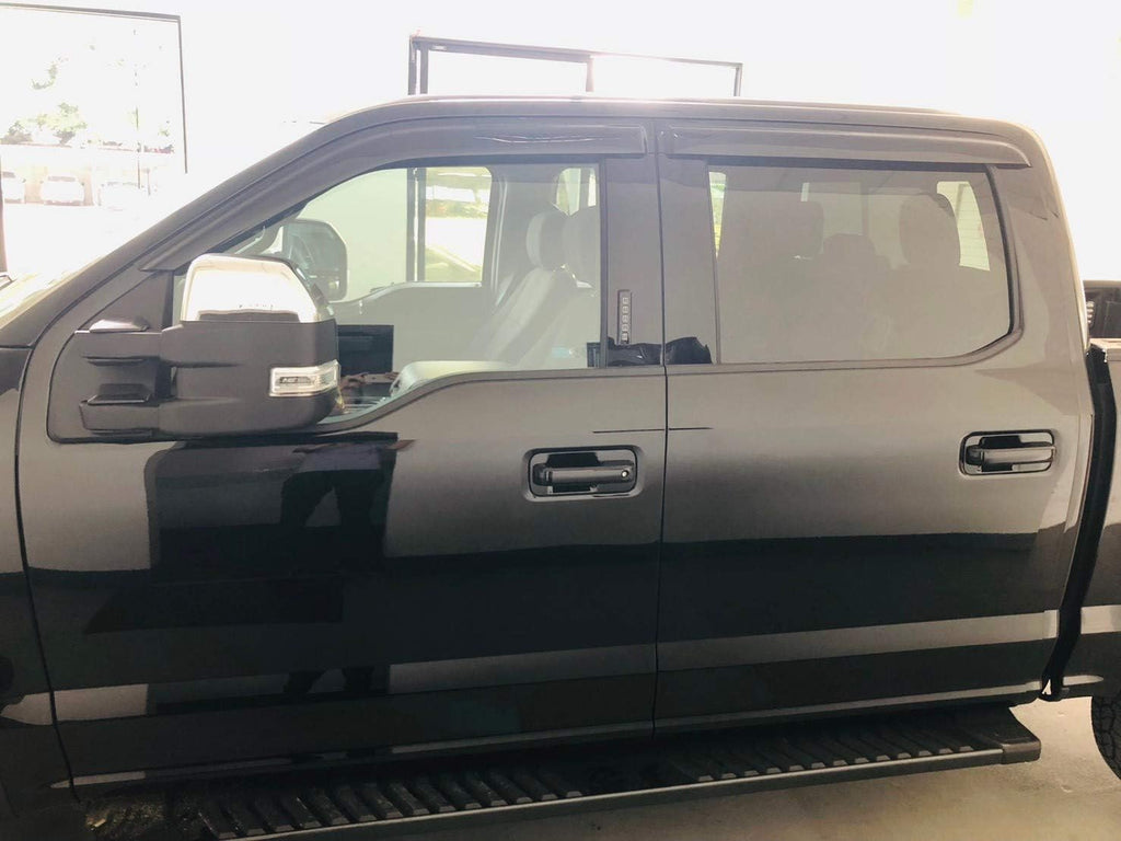 Dark Tinted Tape-On Side Window Vent Visor Deflectors Rain Guards Pack of 2 O59744