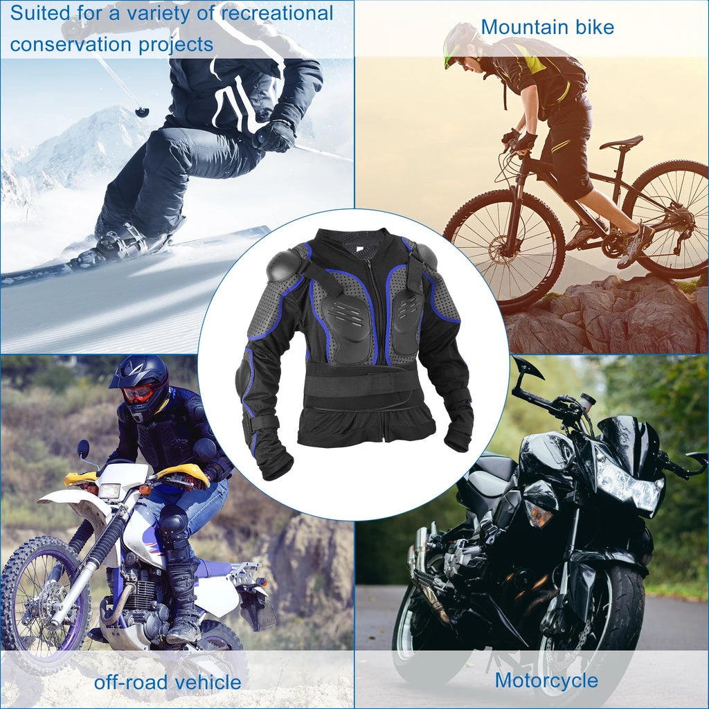 Blue Dirt Bike Motorcycle Riding Protective Full Body Armor I89771