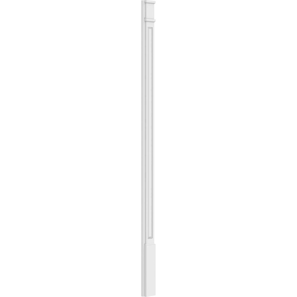 Raised Panel PVC Pilaster with Capital and Base (Pair) A80093