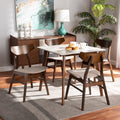 5-Piece Dining Set with Faux Marble Table G8803