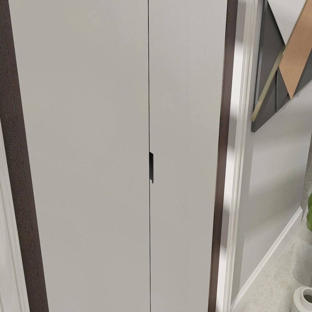 Mocha 1-Lite MDF Wood Frame Frosted Glass Interior Bi-Fold Closet Door D4162