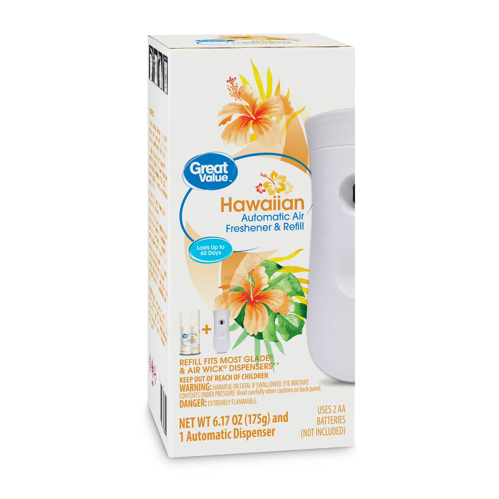 Automatic Air Freshener Spray Kit with 1 Refill, Hawaiian, 2 pieces G374801