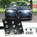 Black No Drill Tow Hook License Plate Mounting Bracket Adapter Kit K445