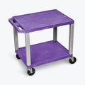 Purple 2 Shelf AV Cart with Nickel Legs N5194