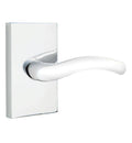 Polished Chrome Dummy Lever with Rectangular Rosette Y517