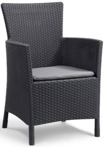 Graphite 3-Piece Rattan Effect Storage Table Bistro Set F2354