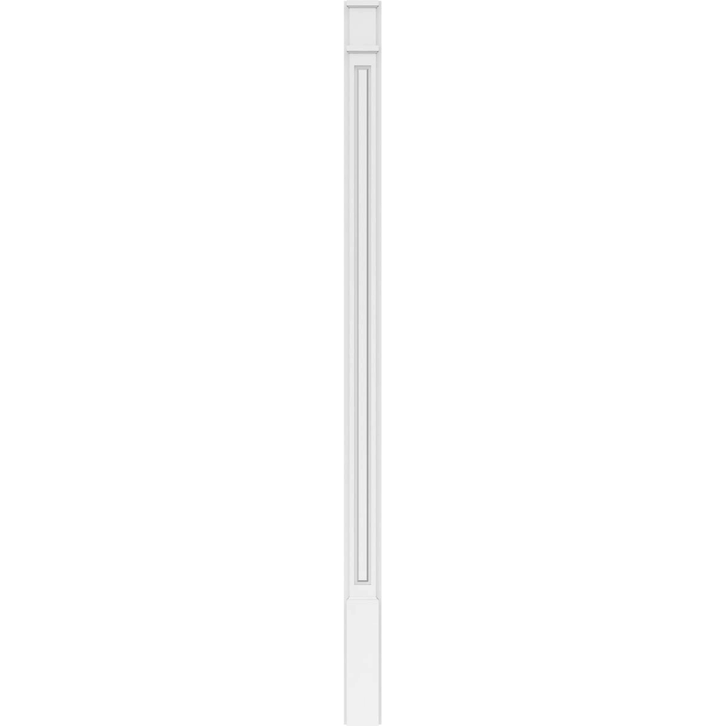 Raised Panel PVC Pilaster with Capital and Base (Pair) A80093