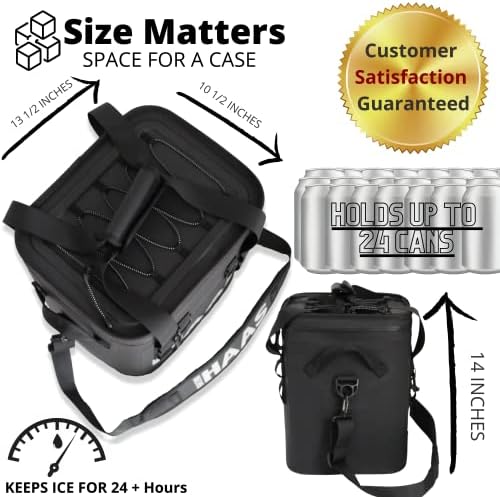 Matte Black Insulated Leak Proof Cooler Bag with Hard Liner S8620
