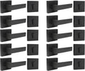 Flat Black Square Door Lever with Single Cylinder Deadbolts Combo Pack of 2 Z5299