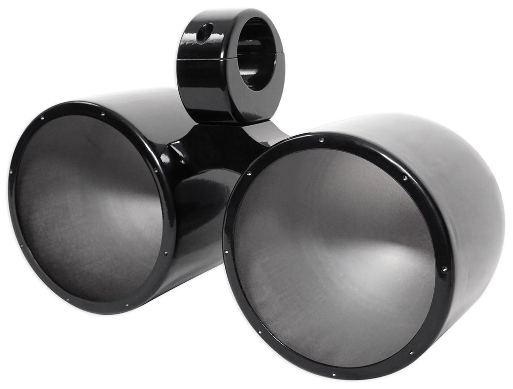 Dual 7.7" Black Aluminum Wakeboard Tower Speaker Pods with Covers N480948