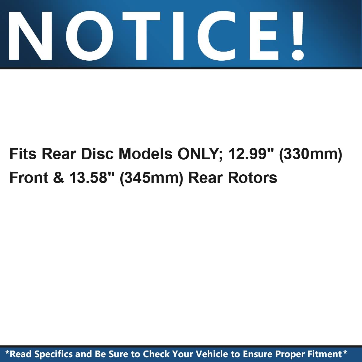 12.99" Front & 13.58" Rear Drilled Slotted Rotors w/ Brake Pads 10pc Set I354800