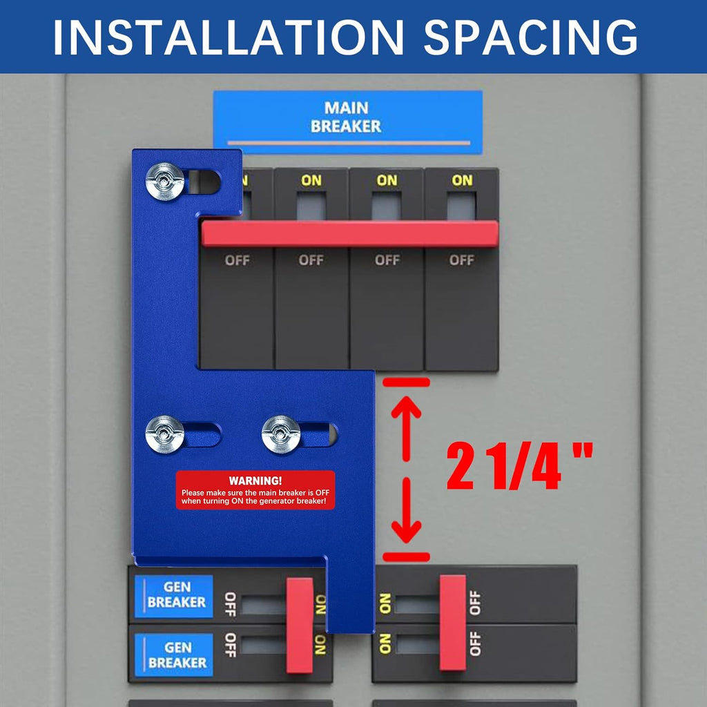 Generator Interlock Kit for General Electric Vertical 150 or 200 Amp Main Panels, Blue, Pack of 2 T3848