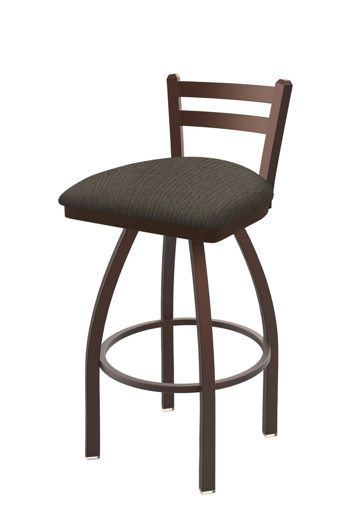 30x22 Low Back Swivel Bar Stool with Bronze Finish R286