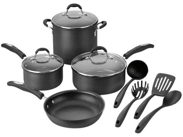 11 Piece Hard-Anodized Nonstick Cookware Set M594514