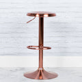Adjustable Height Retro Barstool in Rose Gold Finish D76316