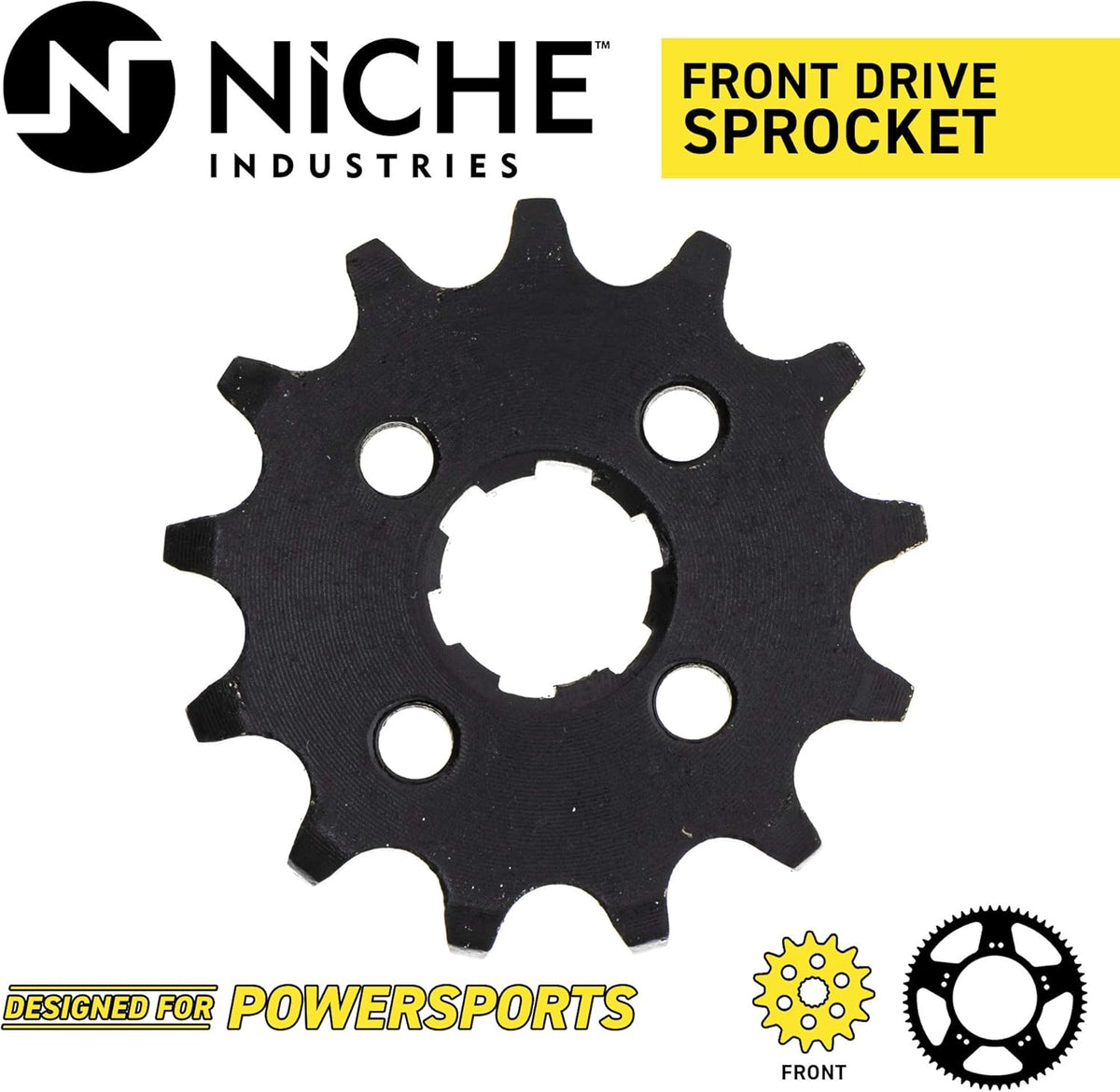 Drive Sprocket Chain Combo Front 13 Rear 37 Tooth 420HZ Standard 76 Links Pack of 2 Q59720