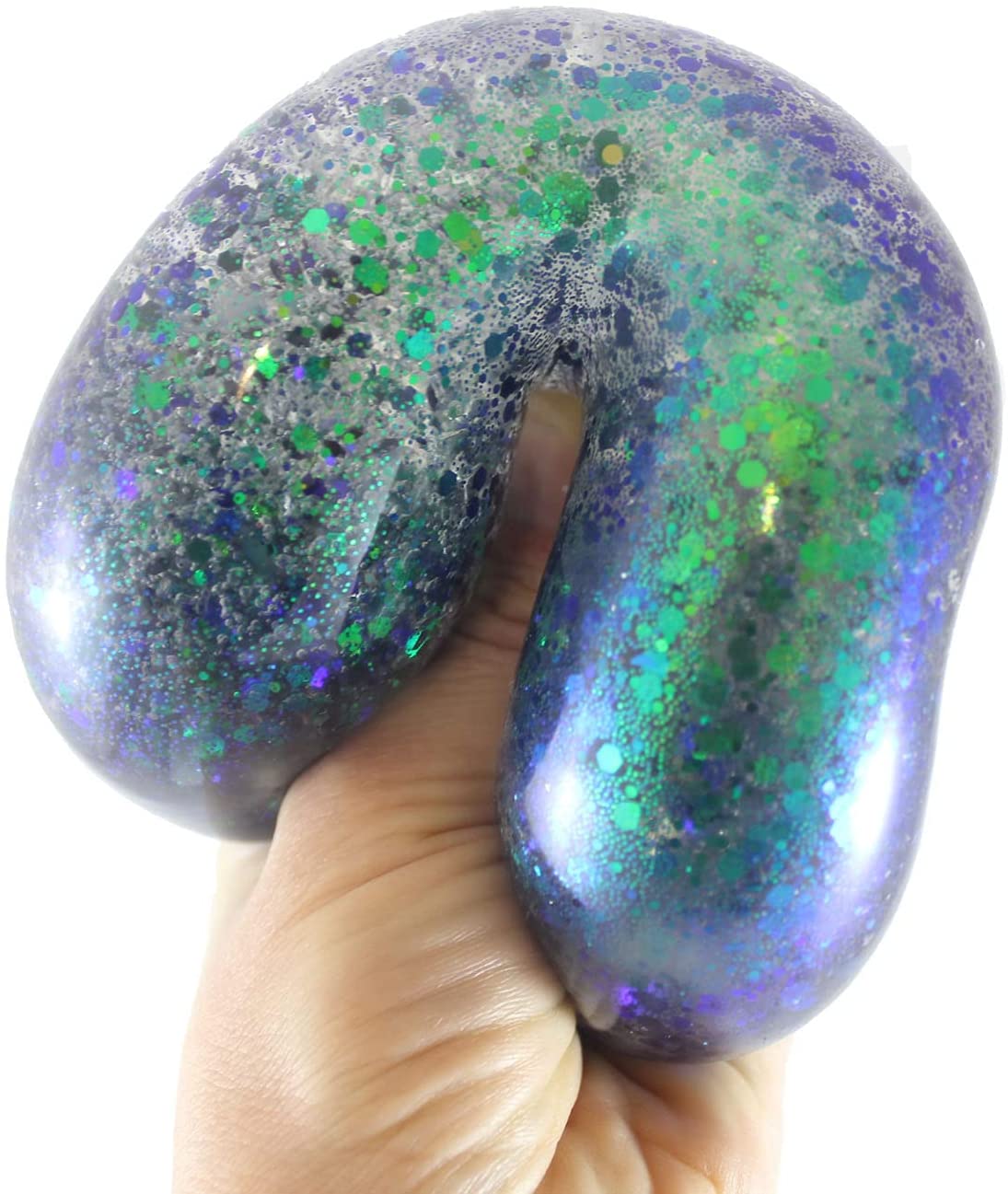 1 Jumbo 4" Metallic Glitter Gel-Filled Squeeze Stress Ball J9756