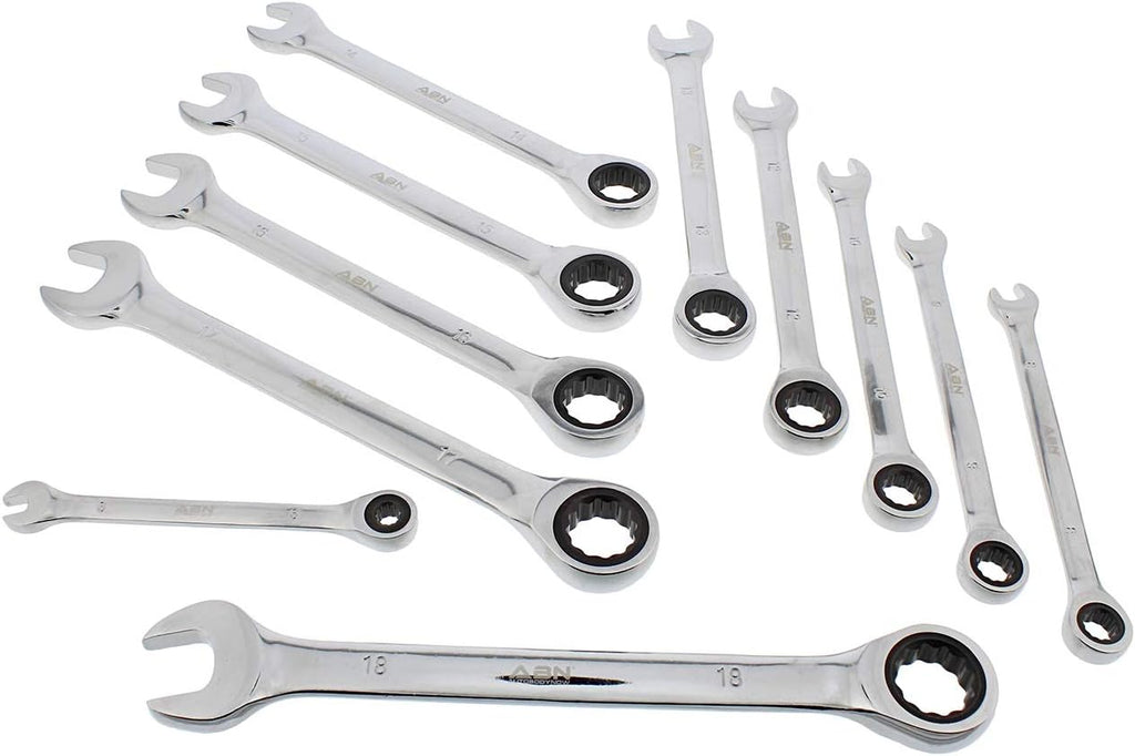 22 Pc Ratcheting Wrench Set with Travel Pouch L560