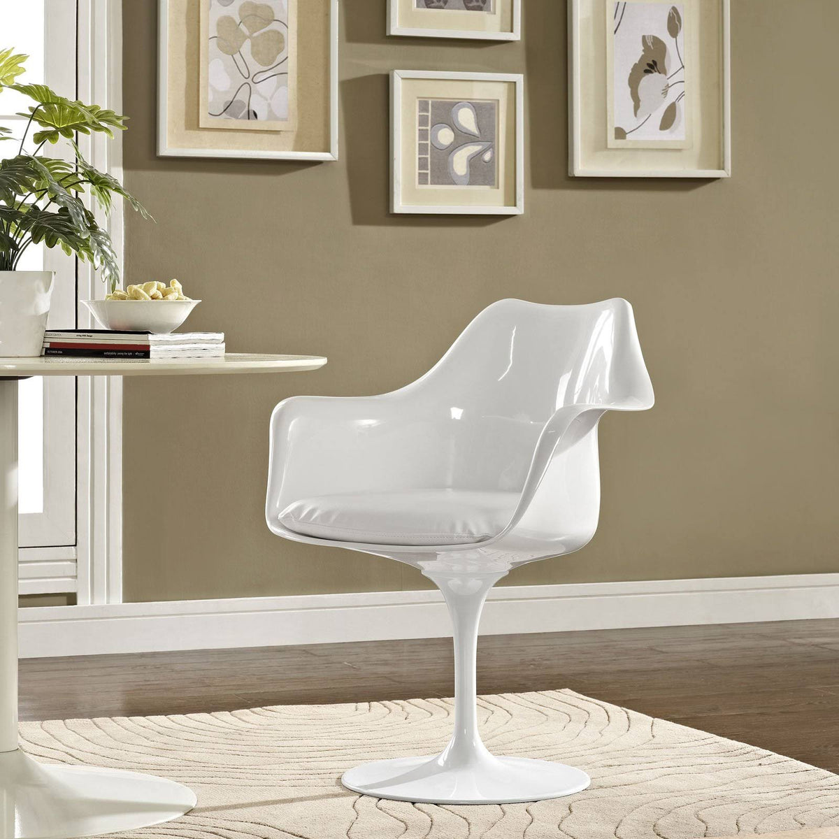 Orange Vinyl Dining Armchair W42537