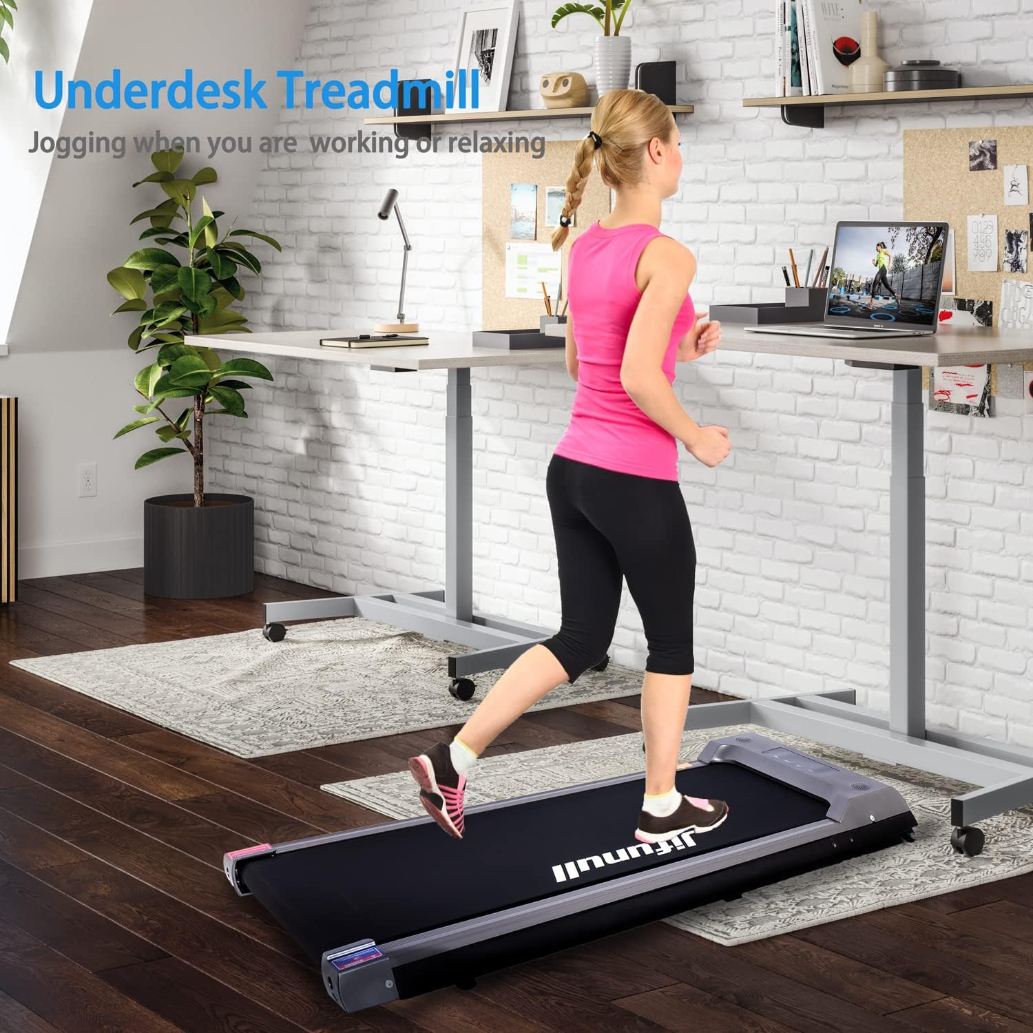 2-in-1 Under Desk Treadmill with LED Display N802645