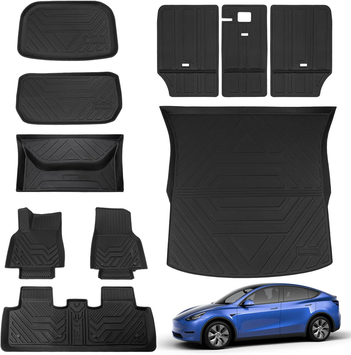 Tesla Model Y 3 PCS Trunk Mat Cargo Liners Q757