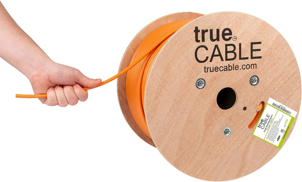 1000ft Yellow 23AWG Solid Bare Copper Bulk Ethernet Cable R425