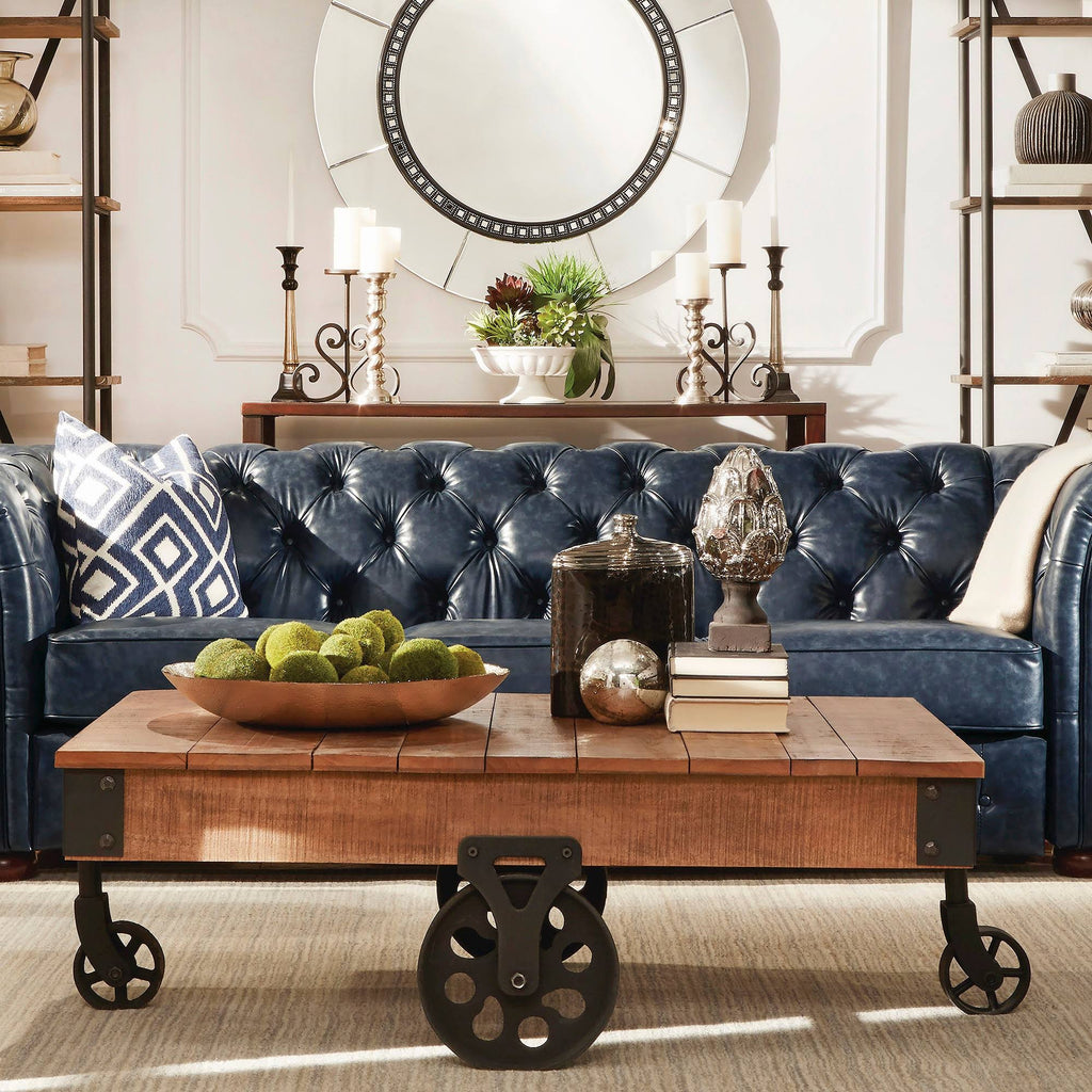 Rustic Industrial Factory Cart Cocktail Table U13056